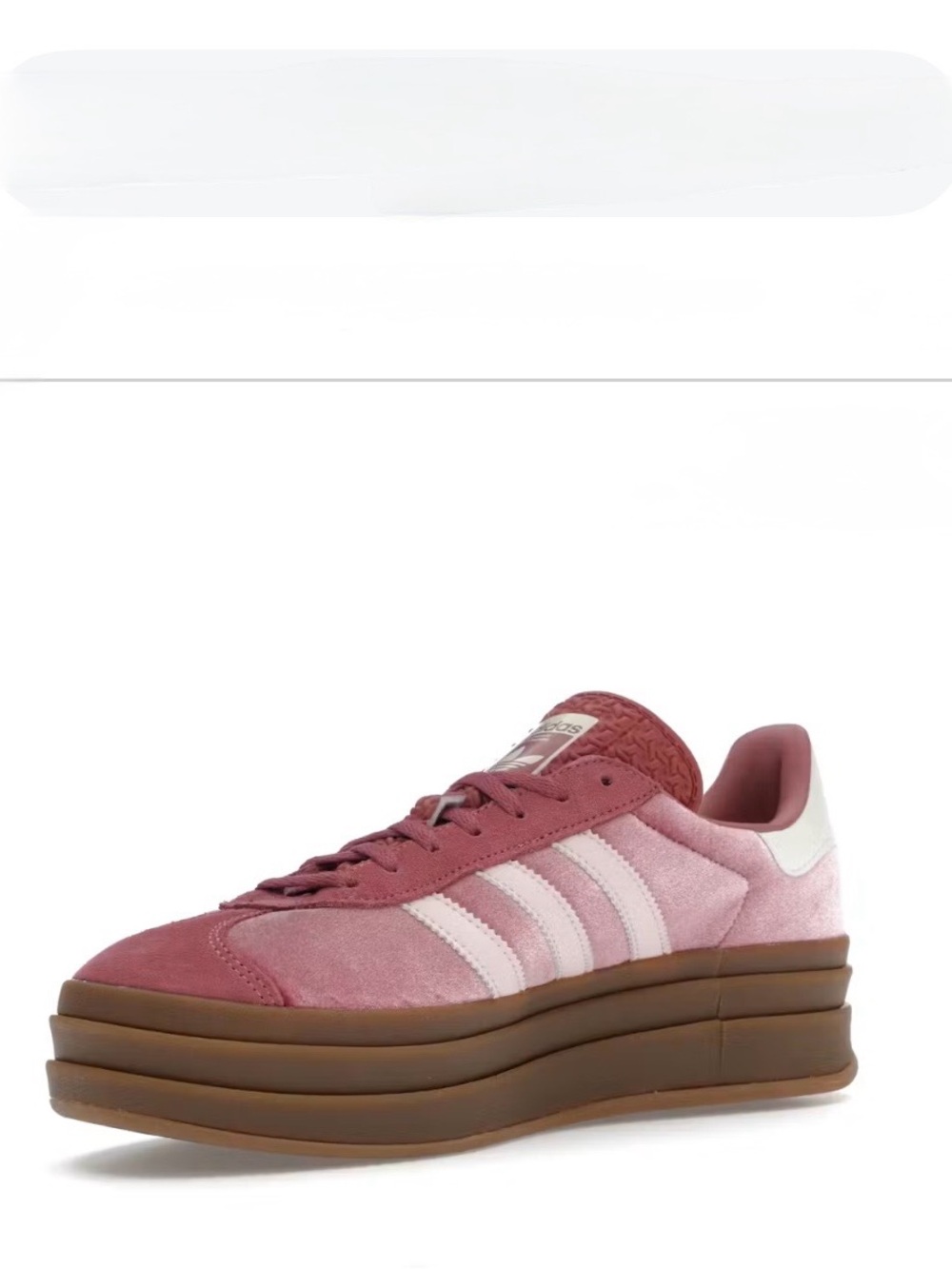ADIDAS Gazelle Bold Shoes Crimson/Sandy Pink/ White